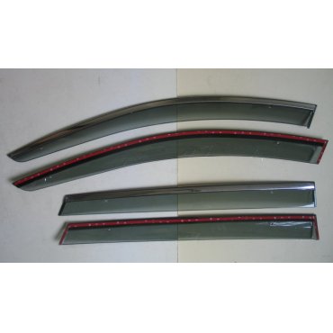 Skoda Rapid Spaceback ветровики дефлекторы окон  ASP с молдингом нержавеющей стали / sunvisors