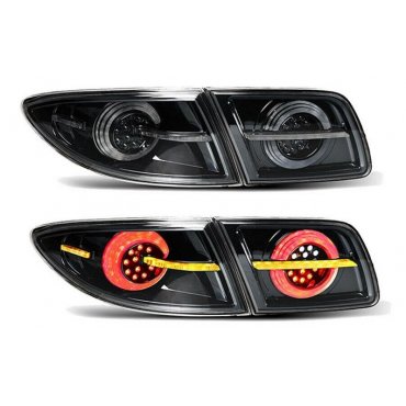 Mazda 6 GG 2003+ оптика задняя тюнинг фонари LED хром 