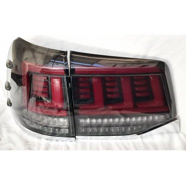 Toyota Land Cruiser 200 2016+ оптика задняя LED черно красная стиль CP