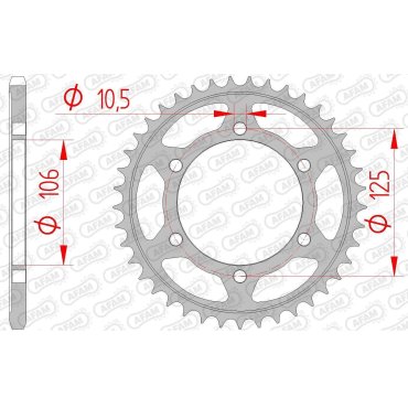 Зірка AFAM 520 Steel Chainwheel - Triumph [Silver]
