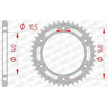 Зірка AFAM 525 Steel Chainwheel - BMW [Silver]