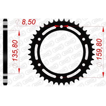 Зірка AFAM 520 Steel Chainwheel - BMW [Black]