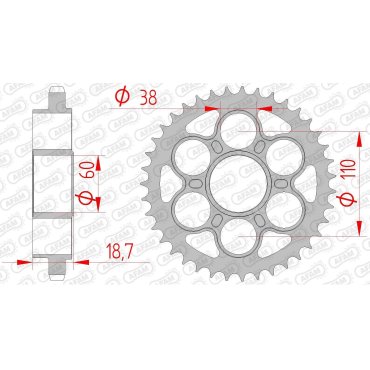 Зірка AFAM 525 Steel Chainwheel - Ducati [Silver]