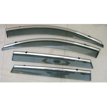 Kia Sorento UM 2015+ ветровики дефлекторы окон ASP с молдингом нержавеющей стали / sunvisors