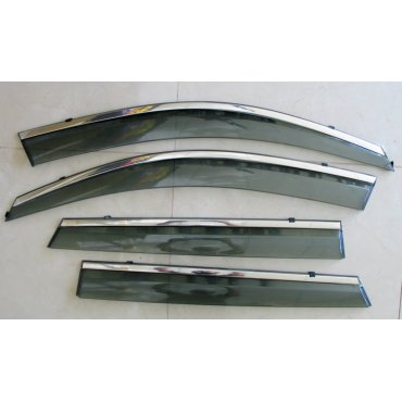 Kia Sorento XM 2009-2013  ветровики дефлекторы окон ASP с молдингом нержавеющей стали / sunvisors
