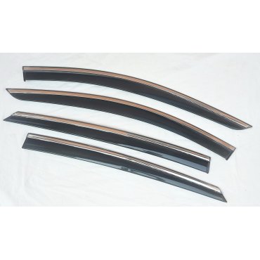 Opel Astra K 2016+ ветровики дефлекторы окон ASP с молдингом нержавеющей стали / sunvisors