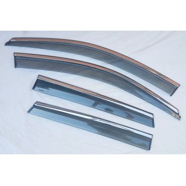 Seat Ateca 2016+ ветровики дефлекторы окон ASP с молдингом нержавеющей стали / sunvisors