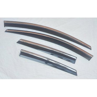 Seat Ibiza Mk4 2008+ ветровики дефлекторы окон ASP с молдингом нержавеющей стали / sunvisors