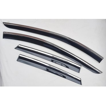 Seat Leon Mk3 2012+ ветровики дефлекторы окон ASP с молдингом нержавеющей стали / sunvisors