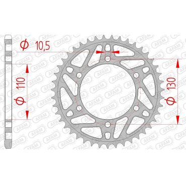 Зірка AFAM 520 Steel Chainwheel - Yamaha [Black]
