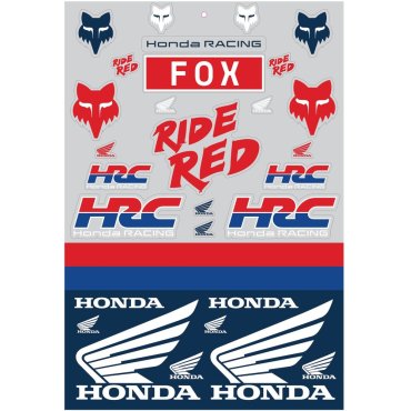 Лист наліпок FOX HONDA® TRACK PACK 12