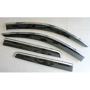 Mitsubishi Outlander 2015+   ветровики дефлекторы окон ASP с молдингом нержавеющей стали / sunvisors