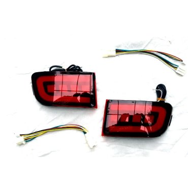 Toyota Prado 120 2003+ LED вставки катафоты в задний бампер красные