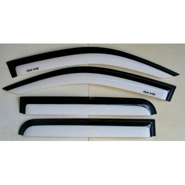 Toyota Hilux Revo 2014 ветровики дефлекторы окон черно- белые