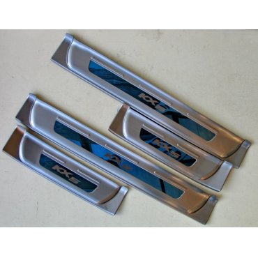 Kia Sportage KX5 Mk4 2015+ накладки на пороги дверных проемов синие