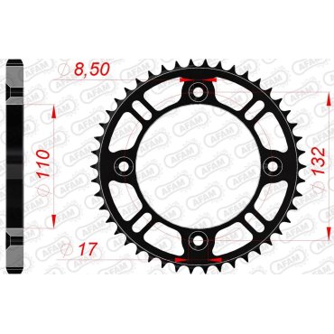 Зірка AFAM 428 K-Steel Chainwheel - KTM [Black]