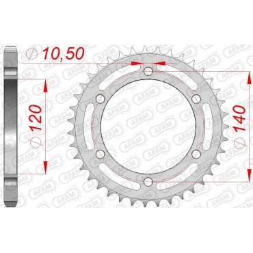 Зірка AFAM 525 Steel Chainwheel - Kawasaki [Silver]