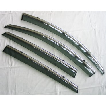 Kia Optima 2016- (K5) ветровики дефлекторы окон ASP с молдингом нержавеющей стали / sunvisors