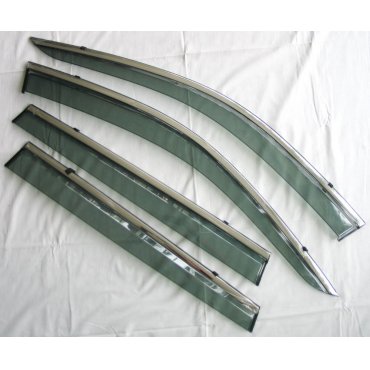 Volvo XC90 2015+ ветровики дефлекторы окон ASP с молдингом нержавеющей стали / sunvisors