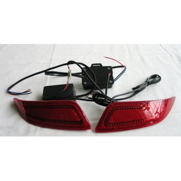 Toyota Camry V55 2015 LED вставки катафоты в задний бампер