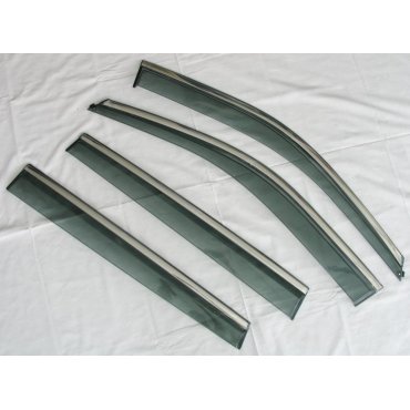 Jeep Compass 2017+ ветровики дефлекторы окон ASP с молдингом нержавеющей стали / sunvisors