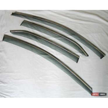 Toyota Camry XV70 2018+ ветровики дефлекторы окон ASP с молдингом нержавеющей стали / sunvisors