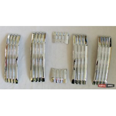 Toyota Prado 150 2018+ накладки хром на решетку радиатора без камеры