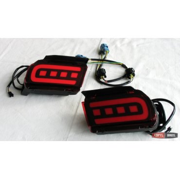 Toyota Prado 150 2014+ LED вставки катафоты в задний бампер тип V1